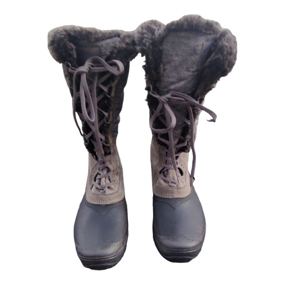 The North Face Mid Calf  Lace up Winter Women's Snow Boots Size 10.